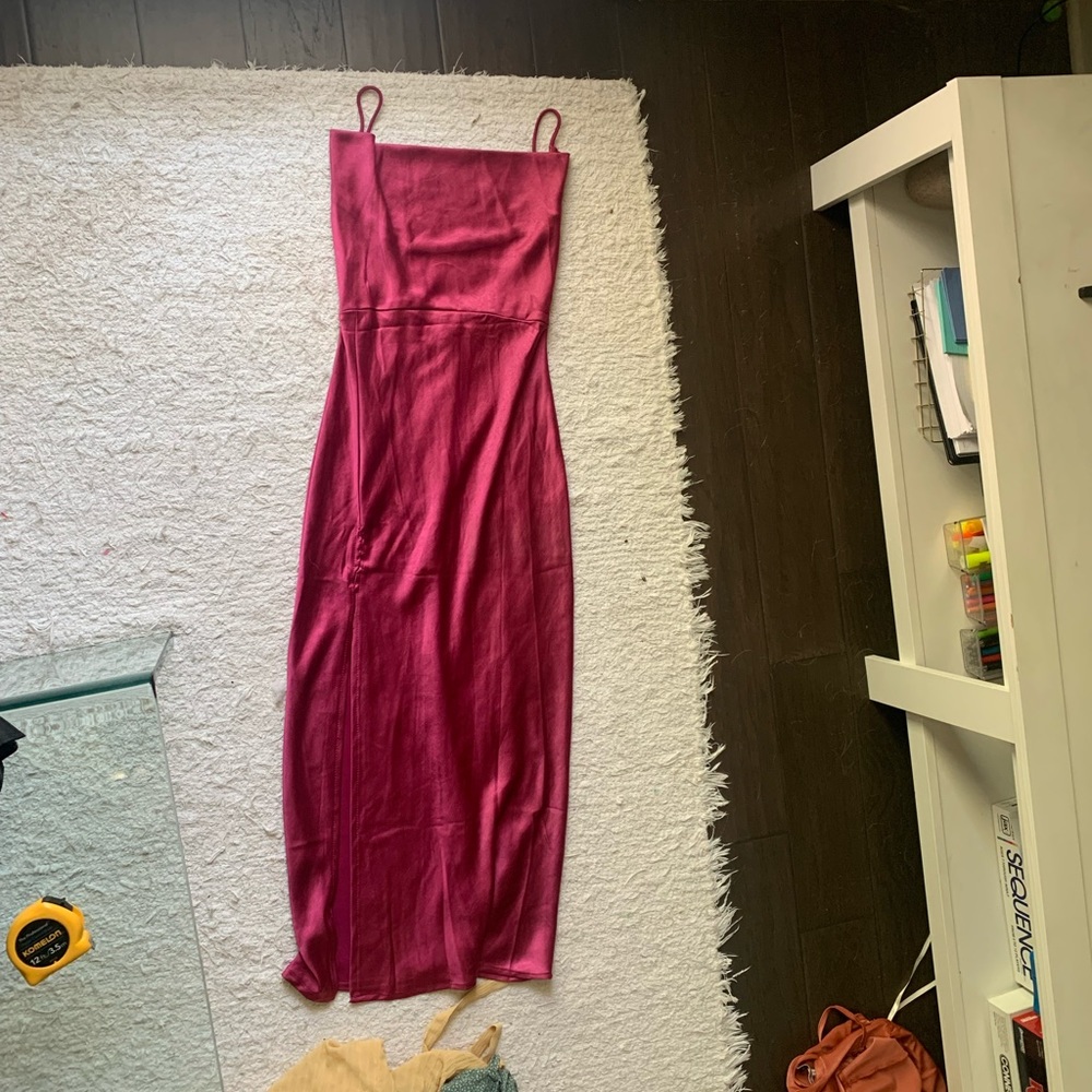 Walk The Line Maxi Dress Magenta